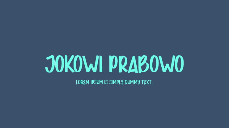 JOKOWI PRABOWO Font