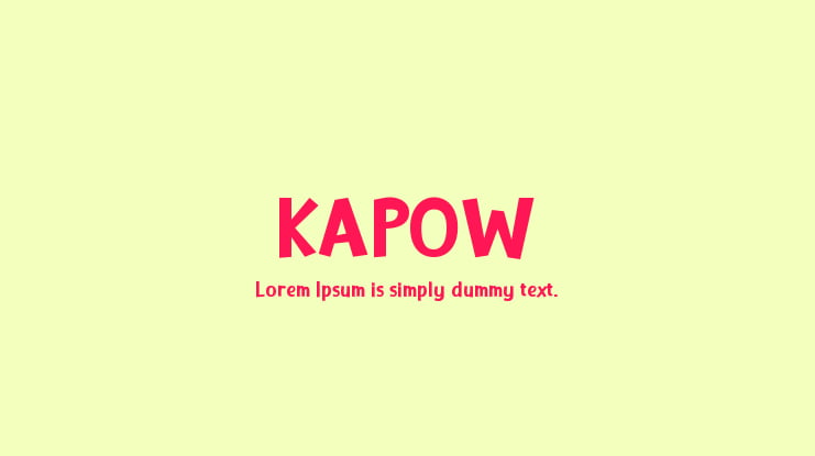 KAPOW Font