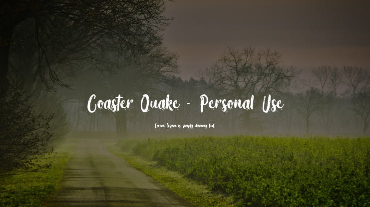 Coaster Quake - Personal Use Font