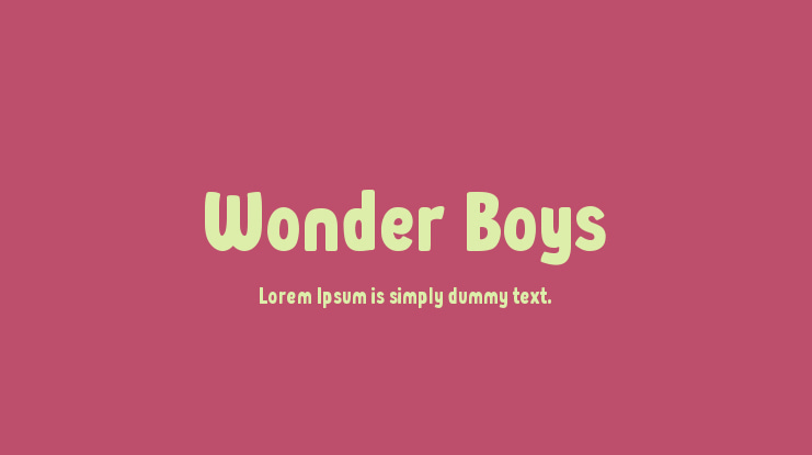 Wonder Boys Font