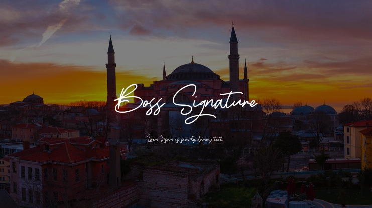 Boss Signature Font