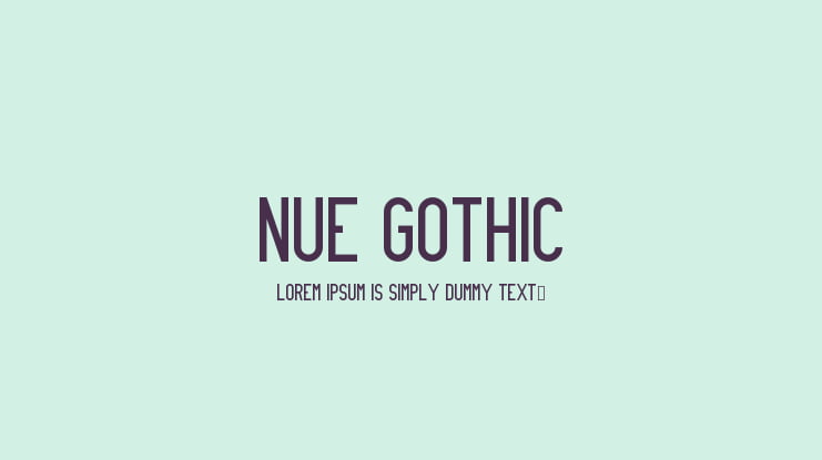 Nue Gothic Font
