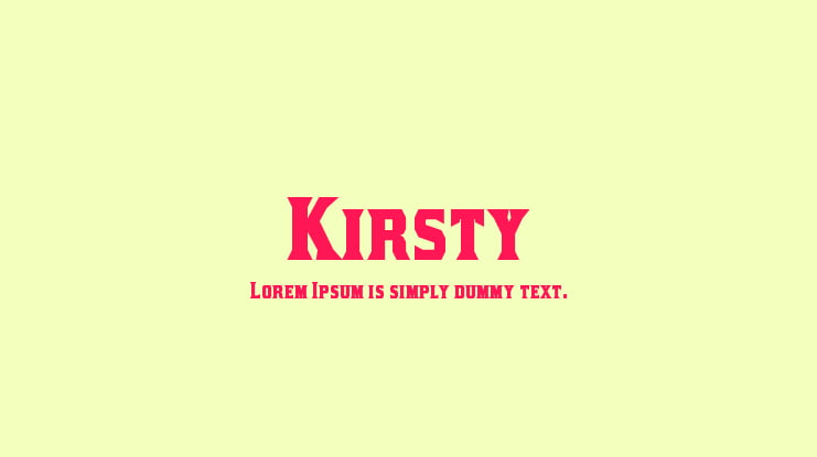 Kirsty Font Family