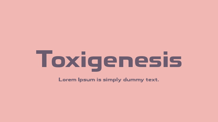 Toxigenesis Font