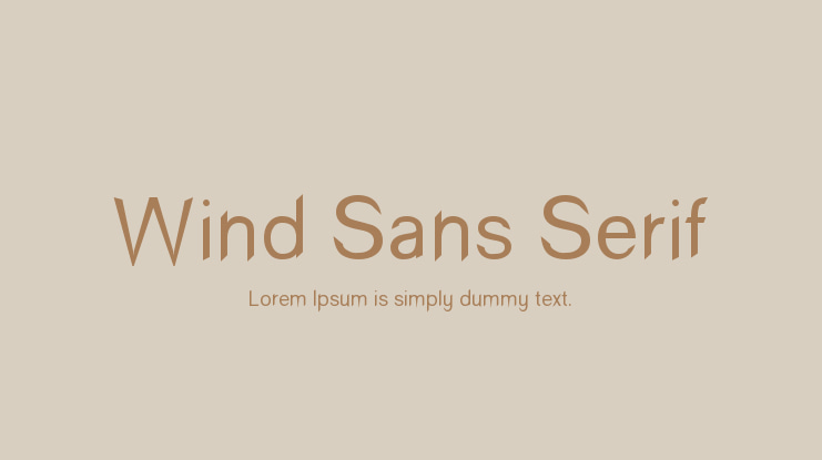 Wind Sans Serif Font