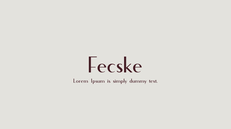 Fecske Font