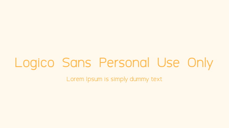 Logico-Sans-Personal-Use-Only Font