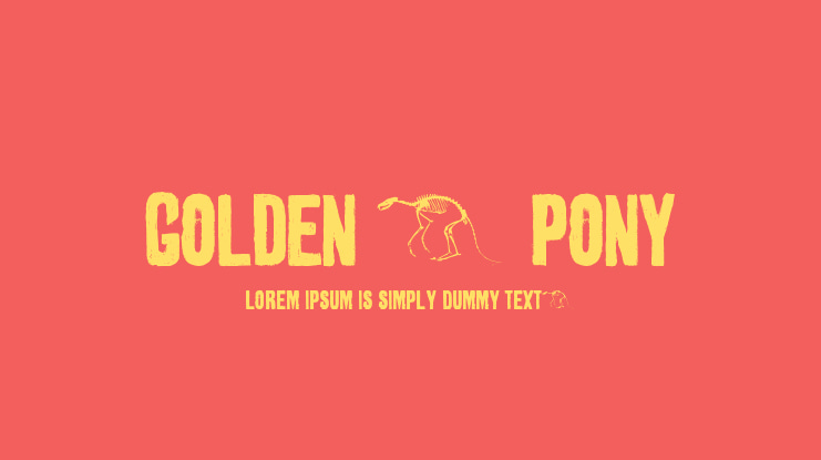 Golden 0 Pony Font
