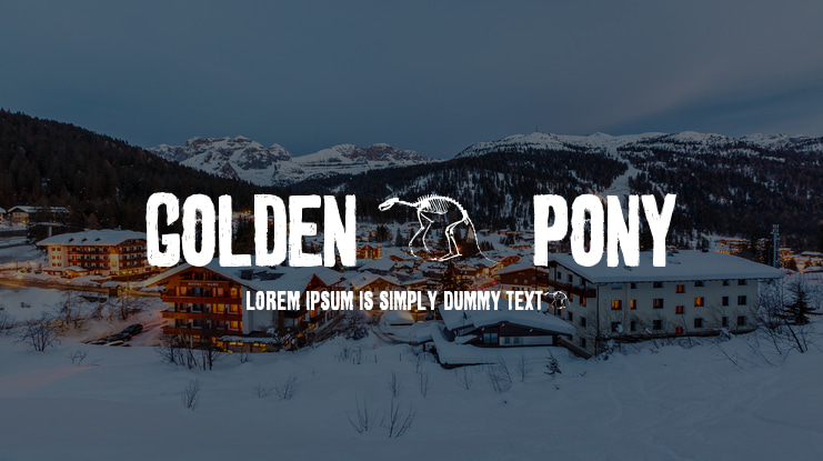 Golden 0 Pony Font