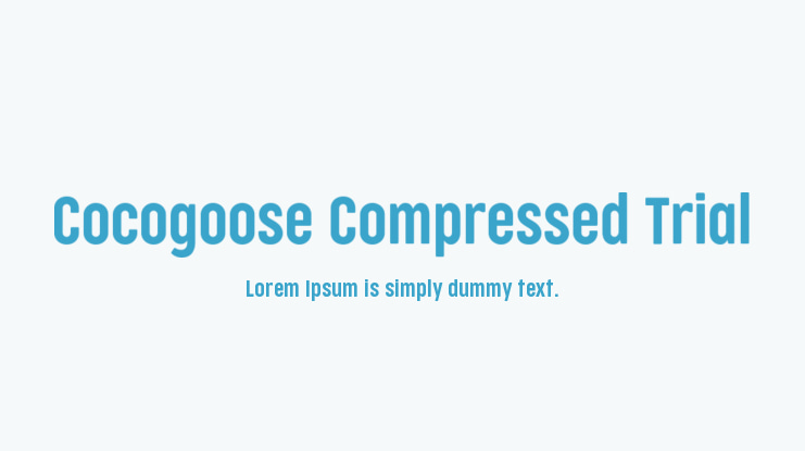 Cocogoose Compressed Trial Font Family