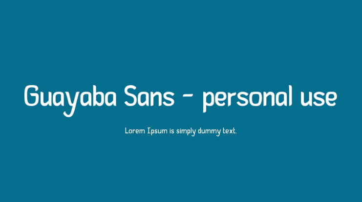 Guayaba Sans - personal use Font