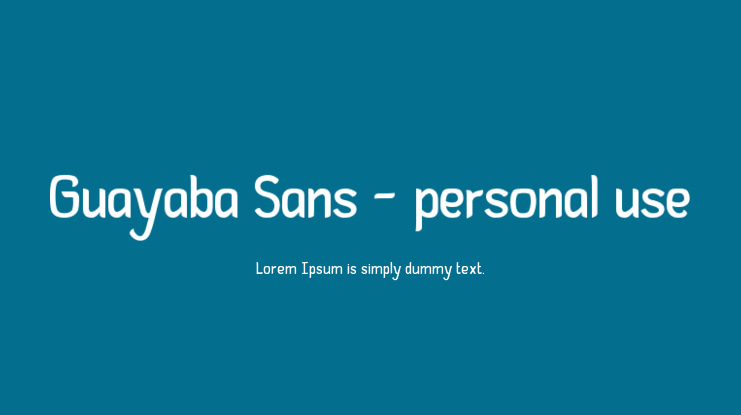 Guayaba Sans - personal use Font