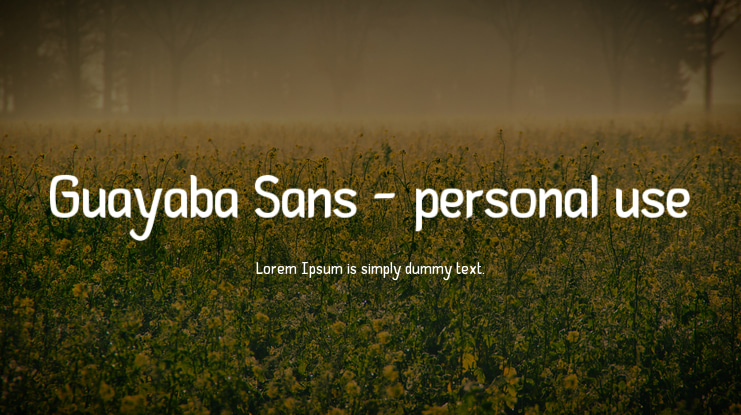 Guayaba Sans - personal use Font