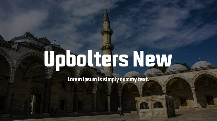 Upbolters New Font Family