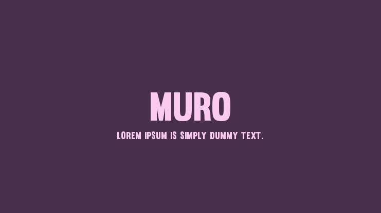 Muro Font Family