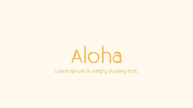 Aloha Font