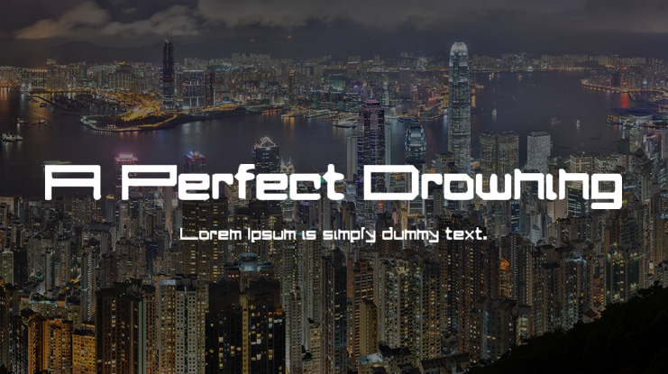A Perfect Drowning Font