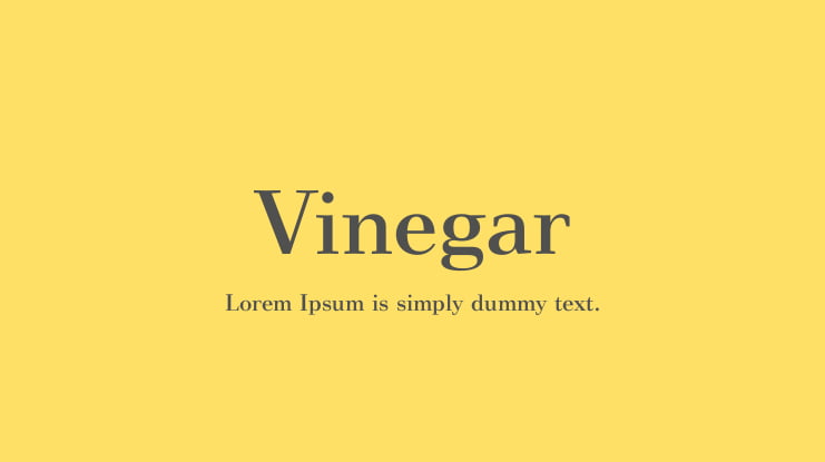 Vinegar Font