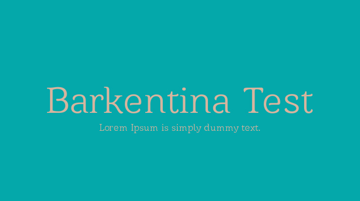 Barkentina Test Font