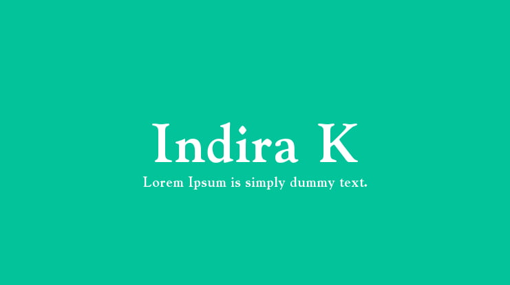 Indira K Font Family