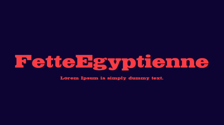 FetteEgyptienne Font