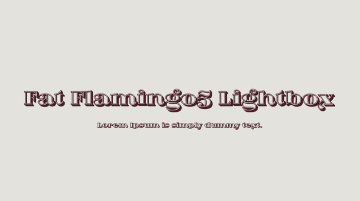 Fat Flamingo5 Lightbox Font Family