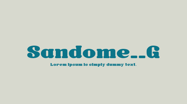 Sandome__G Font