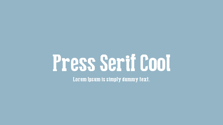 Press Serif Cool Font