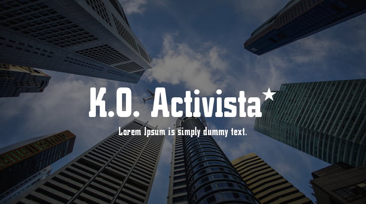 K.O. Activista* Font Family