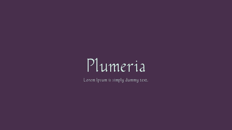 Plumeria Font