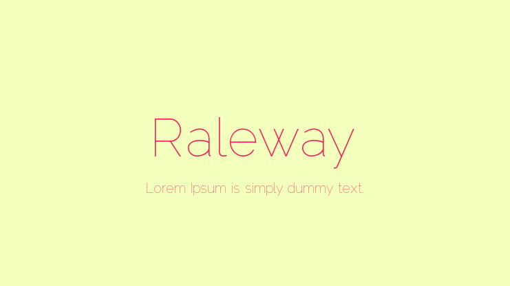 Raleway Font Family