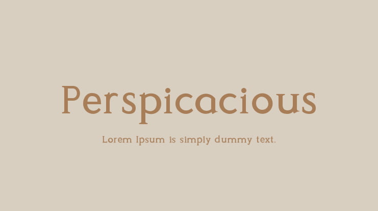 Perspicacious Font Family
