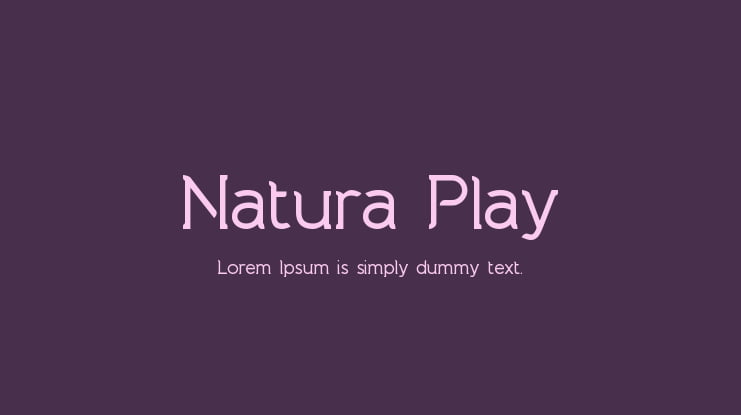 Natura Play Font Family