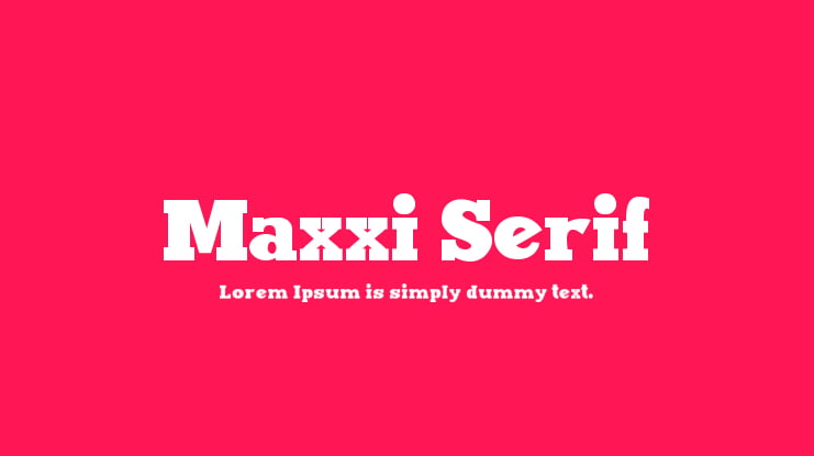 Maxxi Serif Font Family