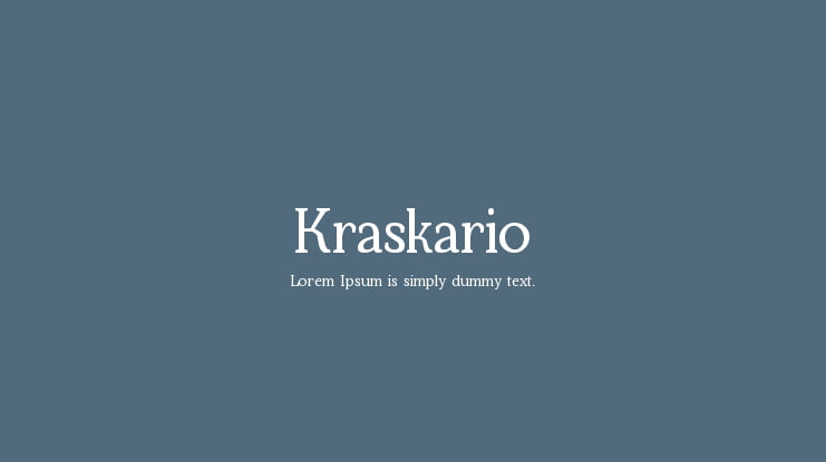Kraskario Font Family