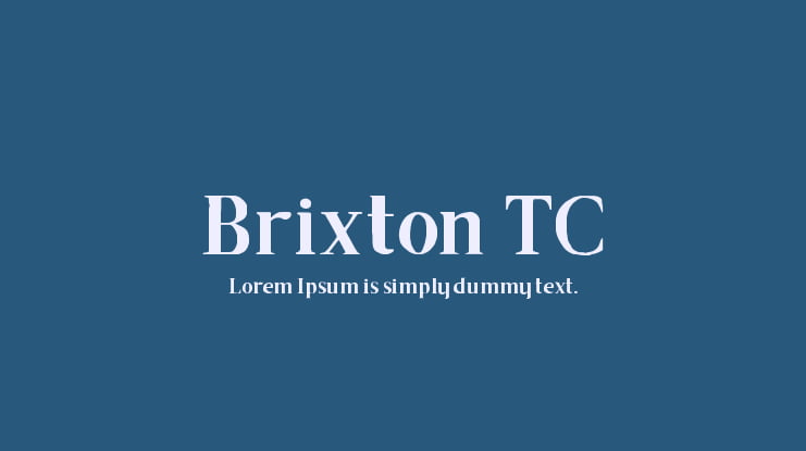 Brixton TC Font