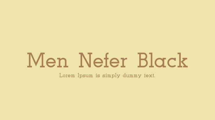 Men Nefer Black Font Family