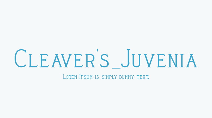 Cleaver's_Juvenia Font Family