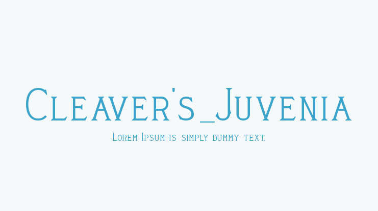 Cleaver's_Juvenia Font Family