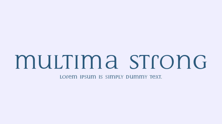 Multima Strong Font