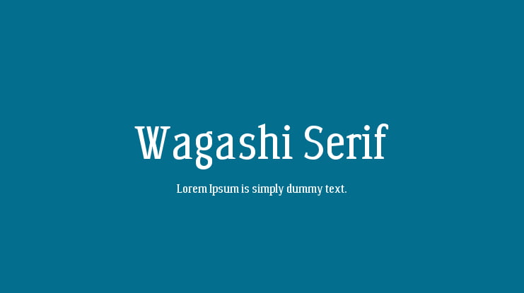 Wagashi Serif Font