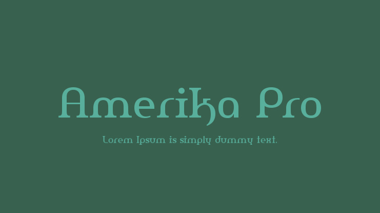Amerika Pro Font