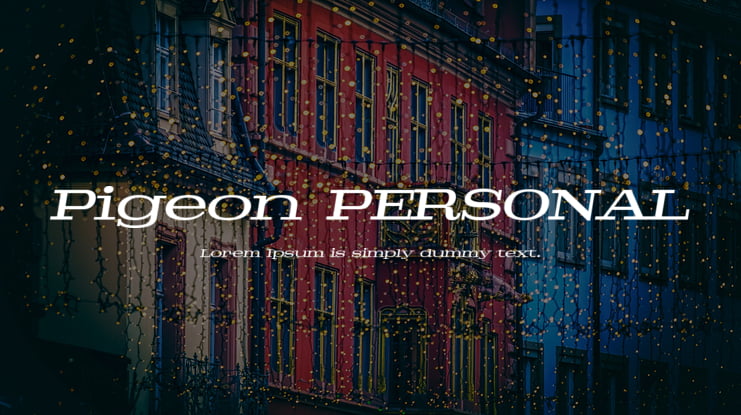 Pigeon PERSONAL Font Family