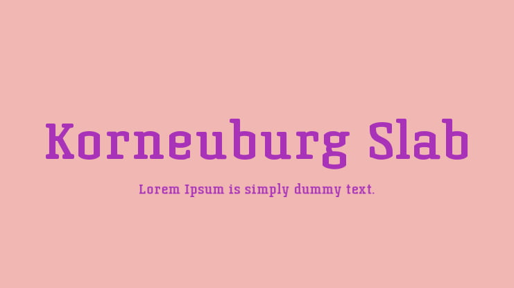Korneuburg Slab Font Family
