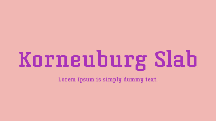 Korneuburg Slab Font Family