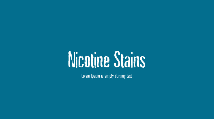 Nicotine Stains Font