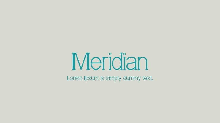 Meridian Font