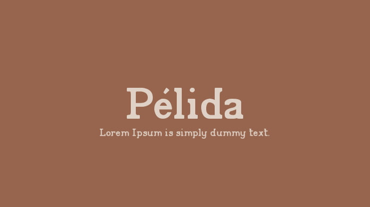 Pélida Font Family
