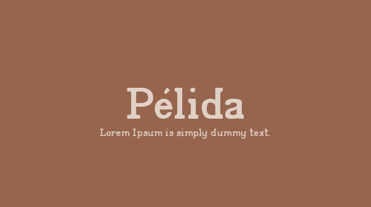 Pélida Font Family