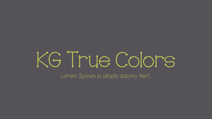 KG True Colors Font